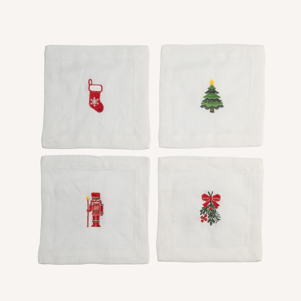 Holly Jolly - Linen Napkins
