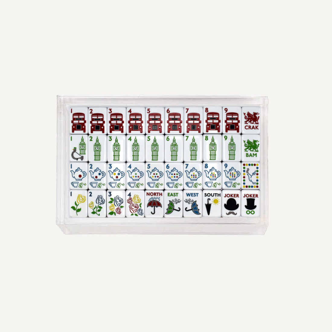 Clear Acrylic Box for Mahjong Tiles