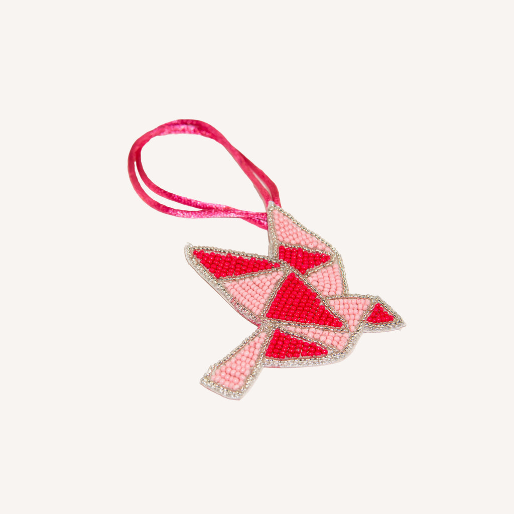 Origami - Beaded Bag Charm