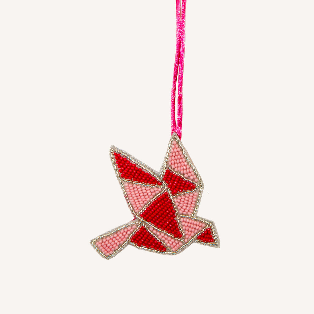 Origami - Beaded Bag Charm