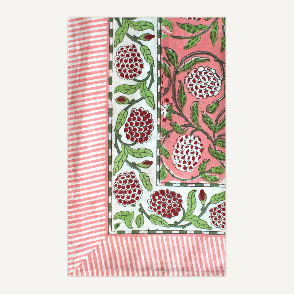 Fairway Floral Hand Block Printed Tablecloth