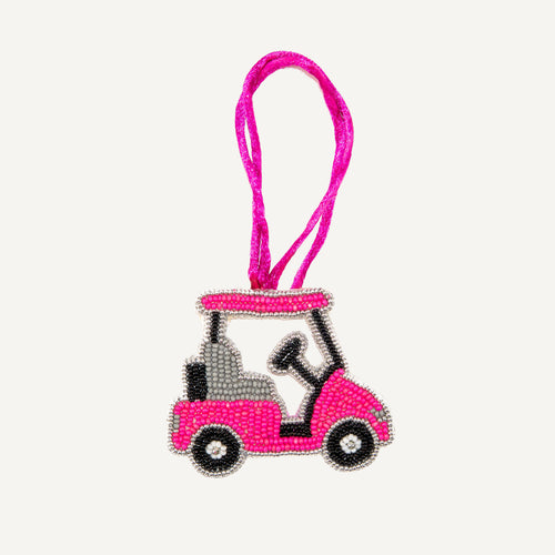 Golf Cart - Beaded Bag Charm