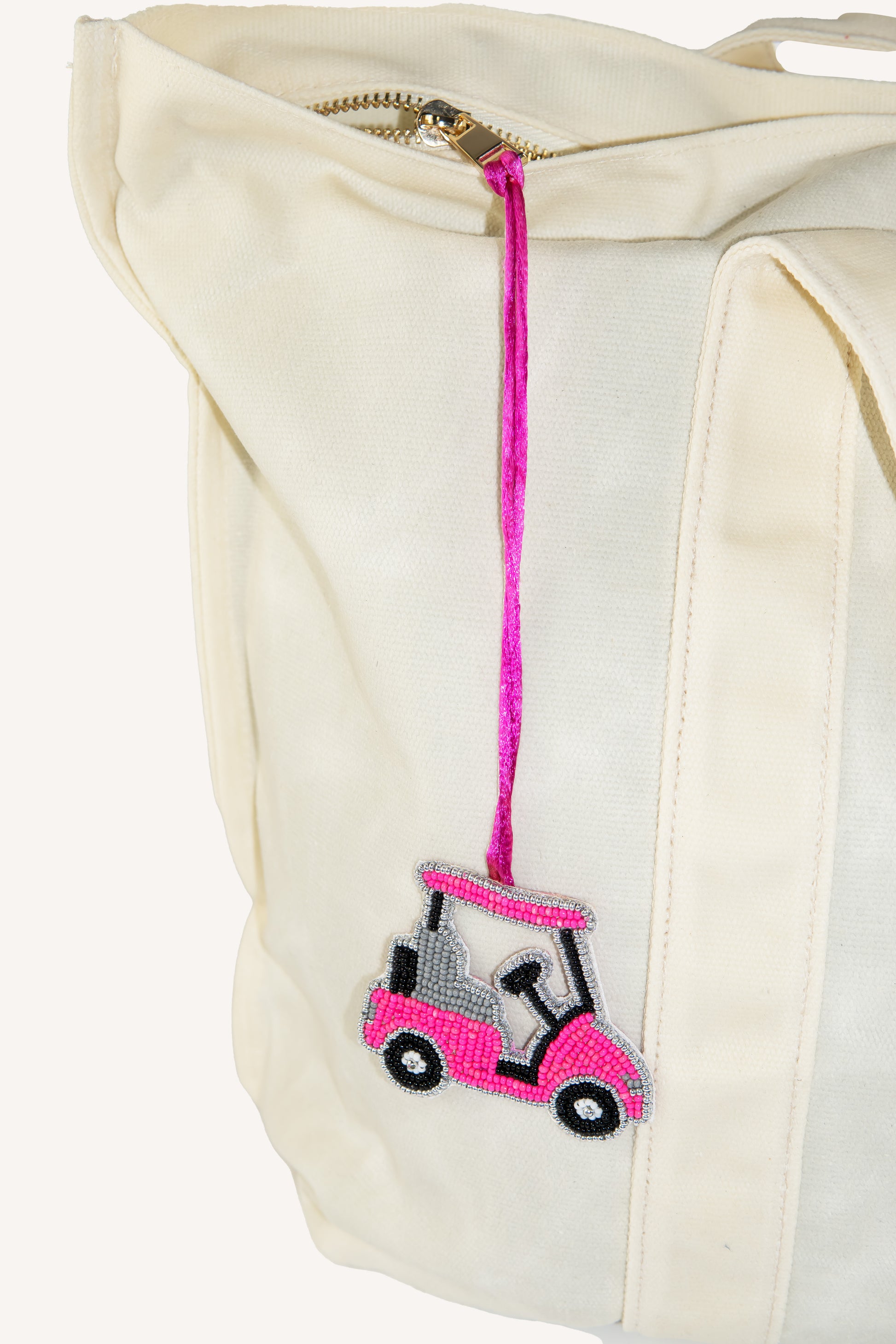 Golf Cart - Beaded Bag Charm