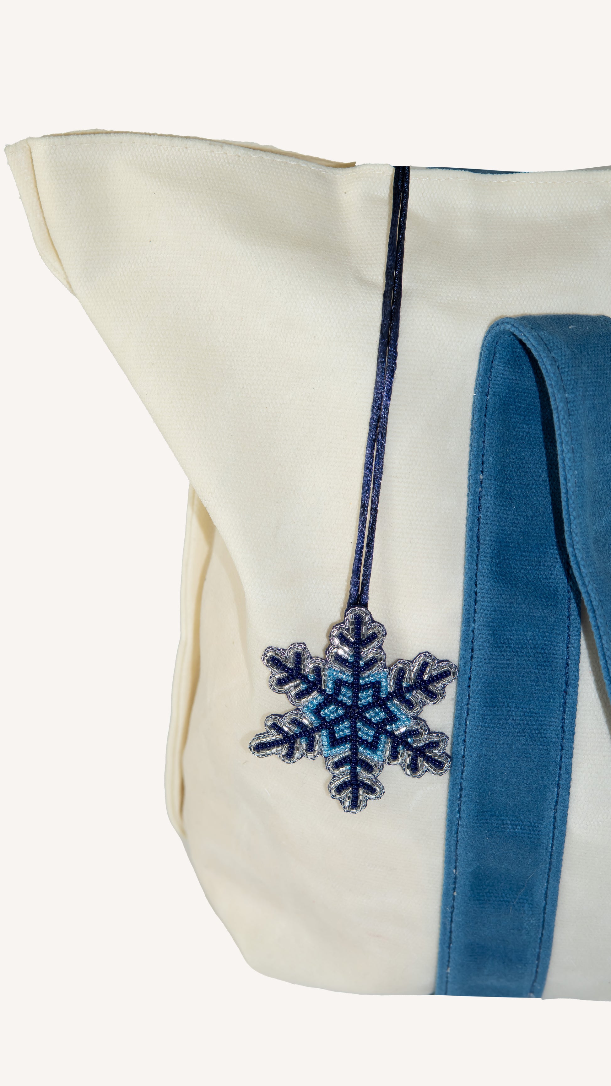 Snowflake - Beaded Bag Charm