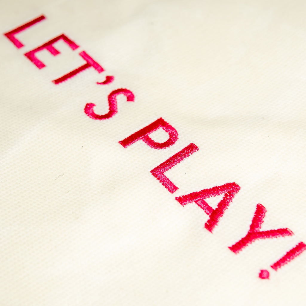 Let's Play Canvas Tile Bag Pink