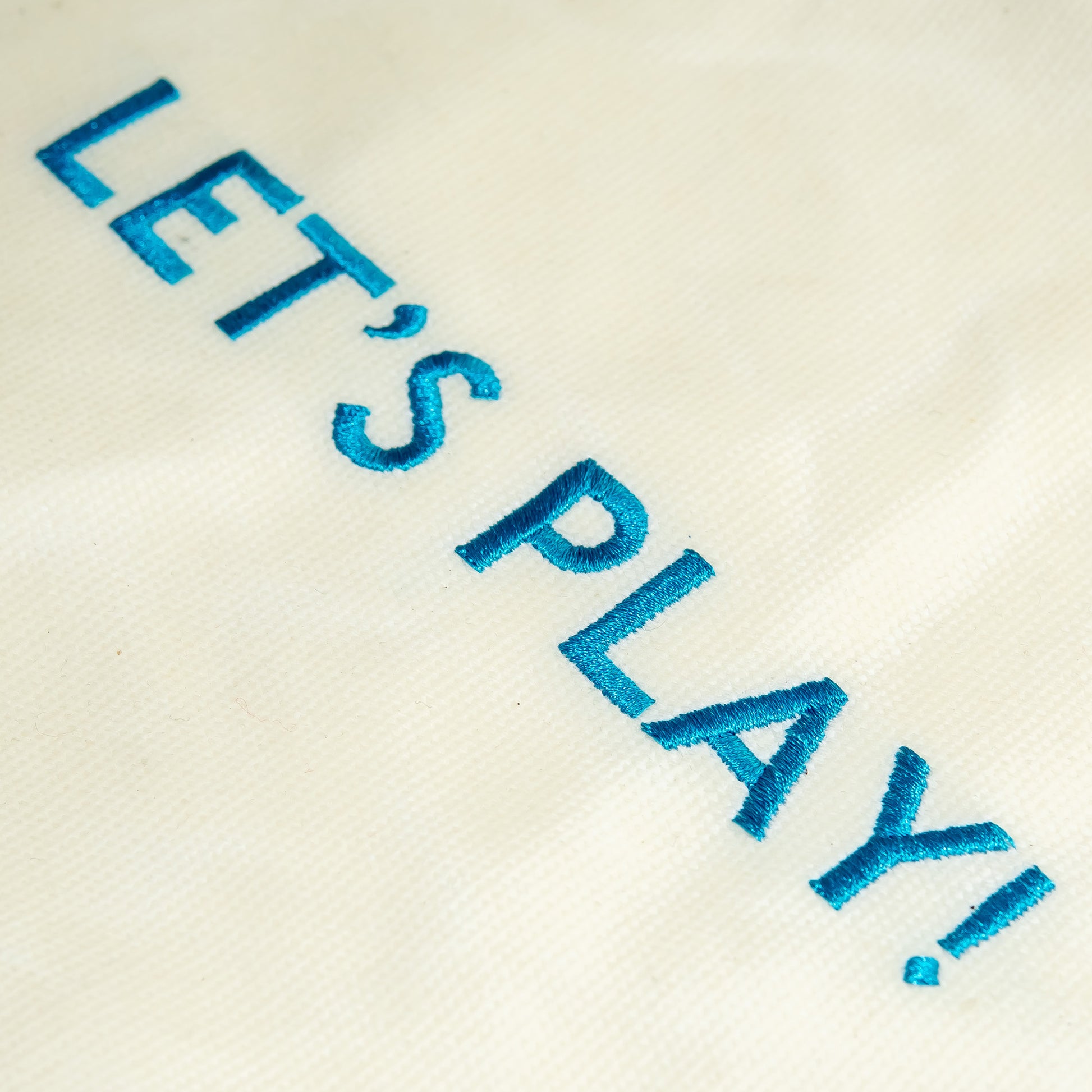 Let's Play Canvas Tile Bag Teal