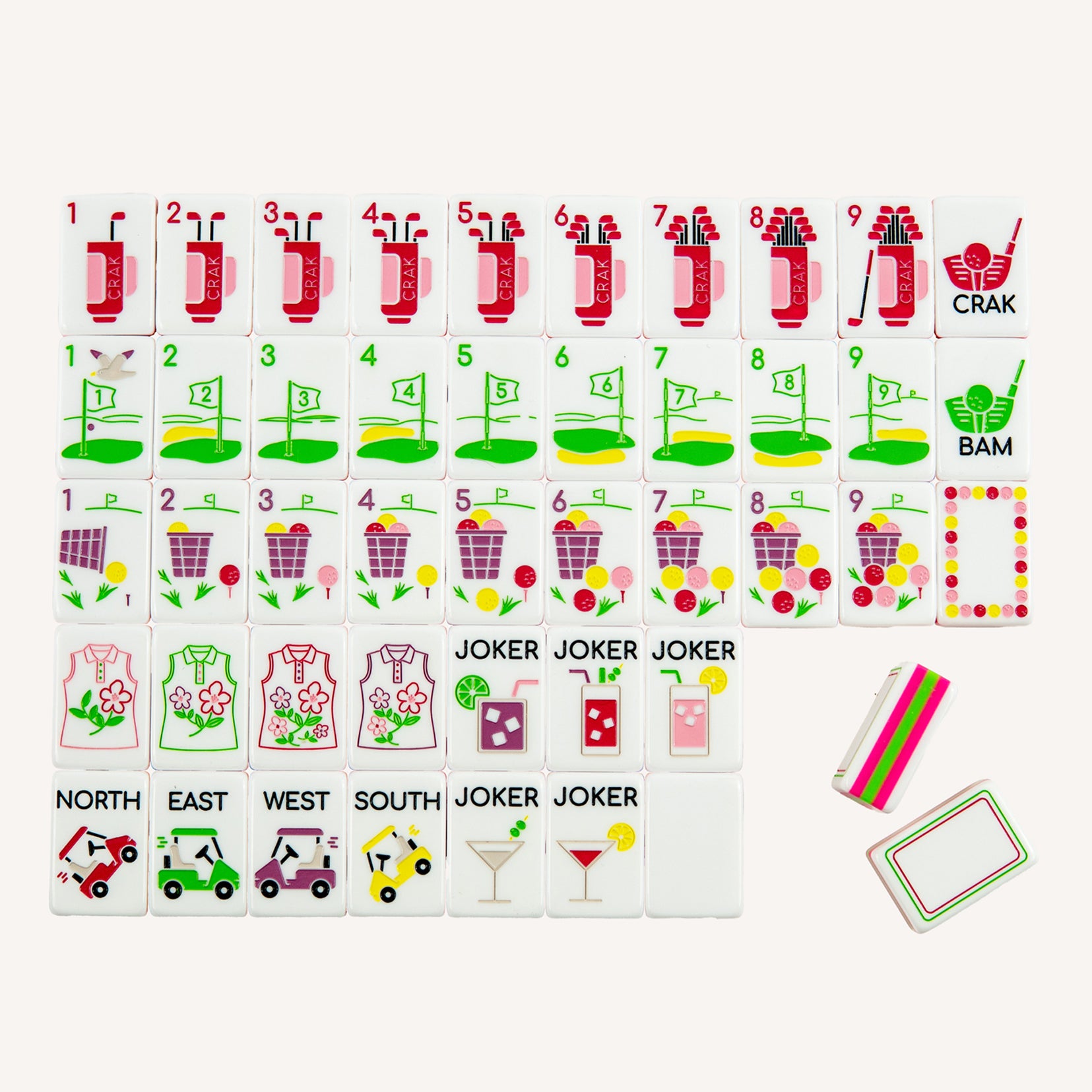 Down the Middle Mahjong Set