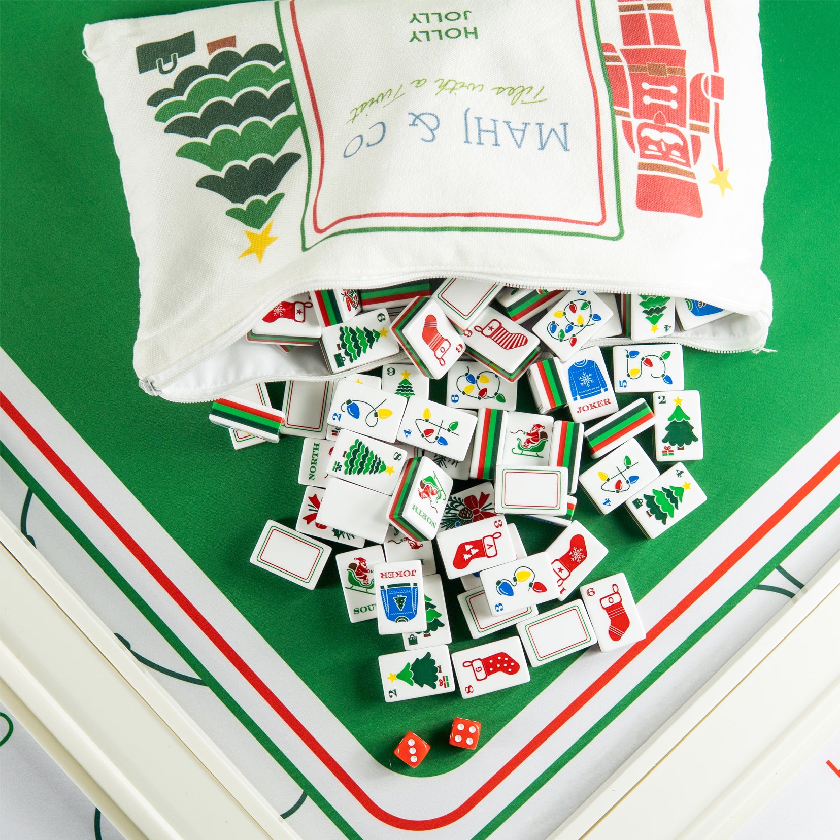 Holly Jolly Mahjong Set