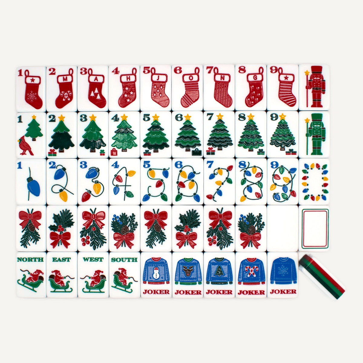 Holly Jolly Mahjong Set