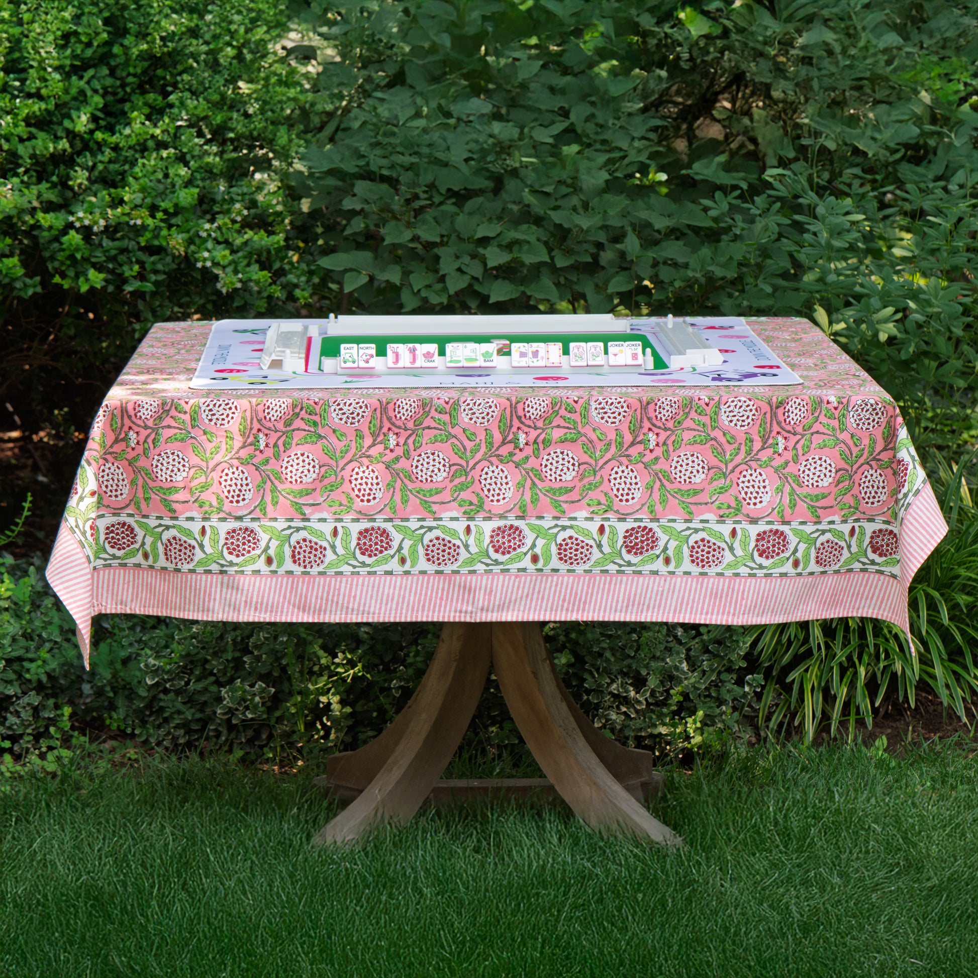 Fairway Floral Hand Block Printed Tablecloth