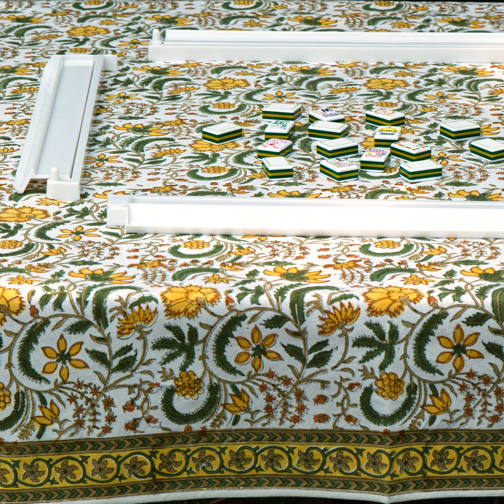 Central Park Gardens Hand Block Printed Tablecloth
