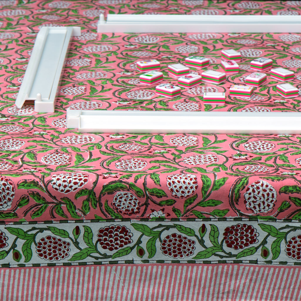 Fairway Floral Hand Block Printed Tablecloth