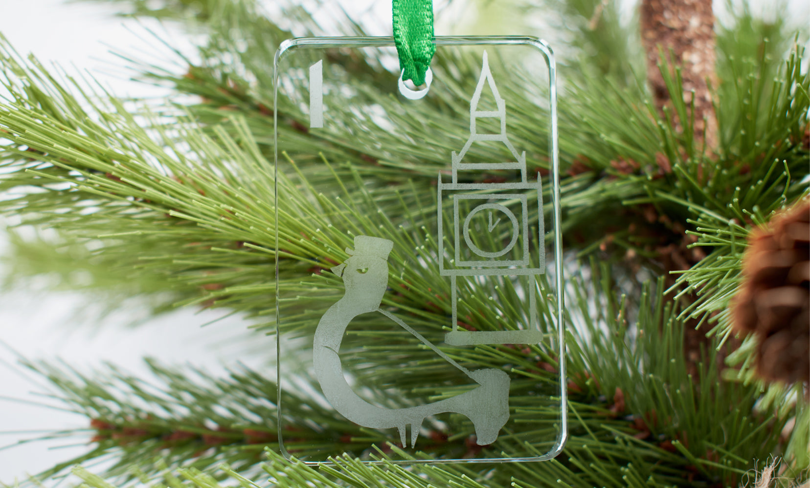 London Calling Glass Tile Ornament - 1 Bam Bird